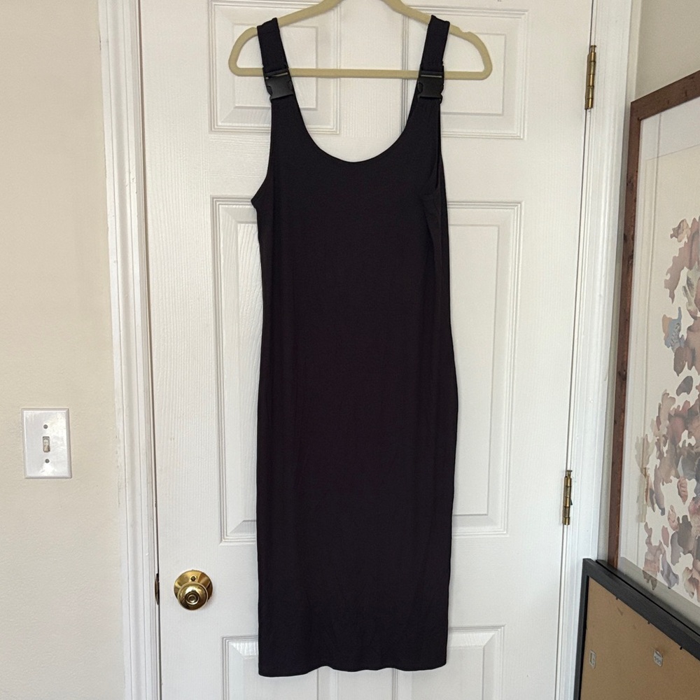 Charcoal Tank Dress with Buckle Straps